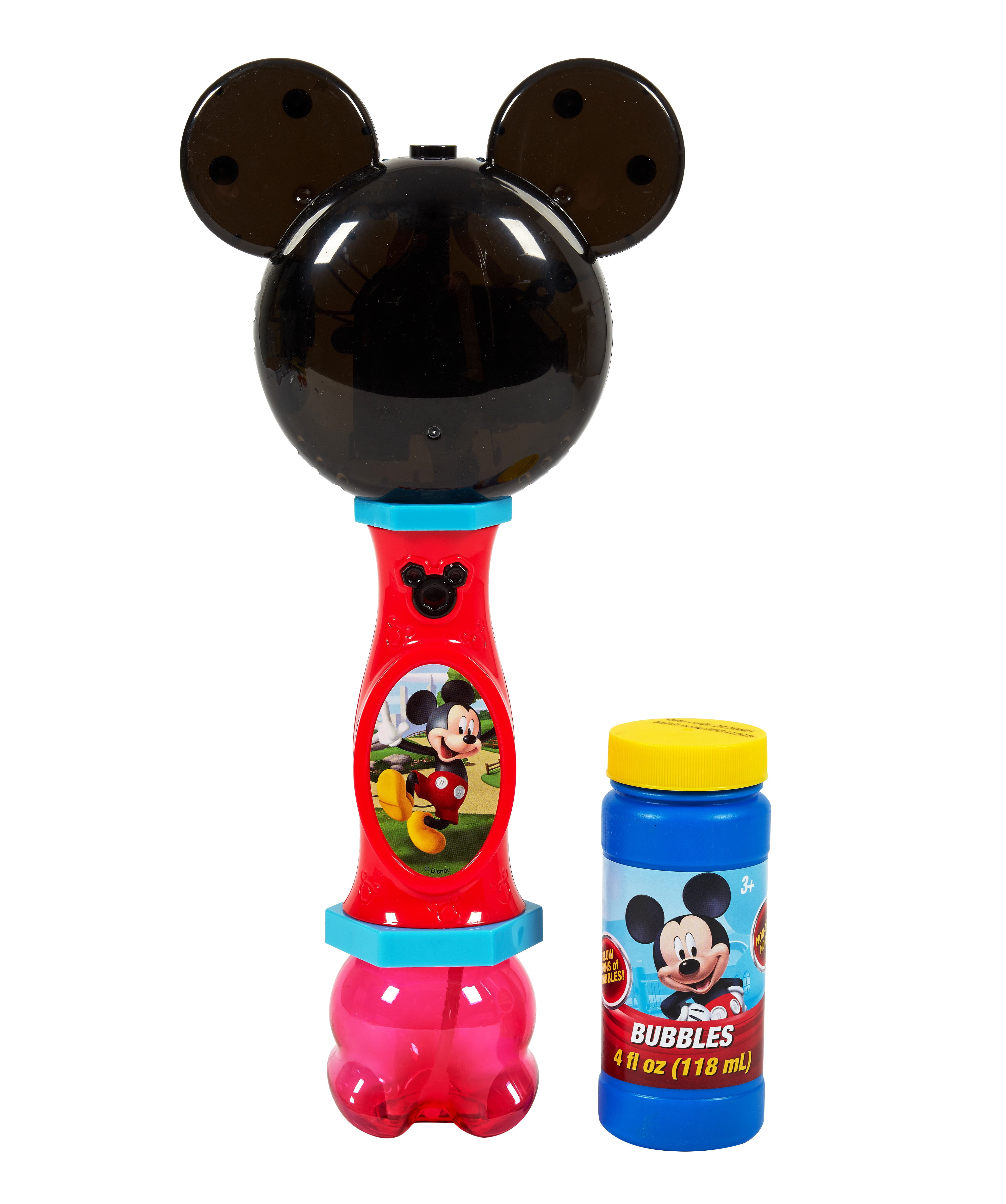 Little Kids Disney Mickey Mouse Light and Sound Musical Bubble Wand, Includes Bubble Solution