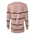 thumbnail image 5 of Jsaierl Plus Size Sweatshirt for Women Fashion Striped Graphic Sweatshirt Oversized Fall Casual Top Pullover Long Sleeve Lightweight Crew Neck Sweatshirts, 5 of 5