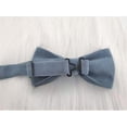 thumbnail image 3 of NAMZI 2pcs Classic Pre-Tied Bow Tie Formal Solid Tuxedo Adjustable Adults & Children Bowtie Wedding Party Fancy Plain Necktie（Gray）, 3 of 4