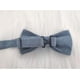 thumbnail image 3 of Zhuge 2 piezas de pajarita clásica preatada para esmoquin formal liso ajustable para adultos y niños, pajarita elegante para fiesta de bodas, corbata lisa (gris), 3 of 4