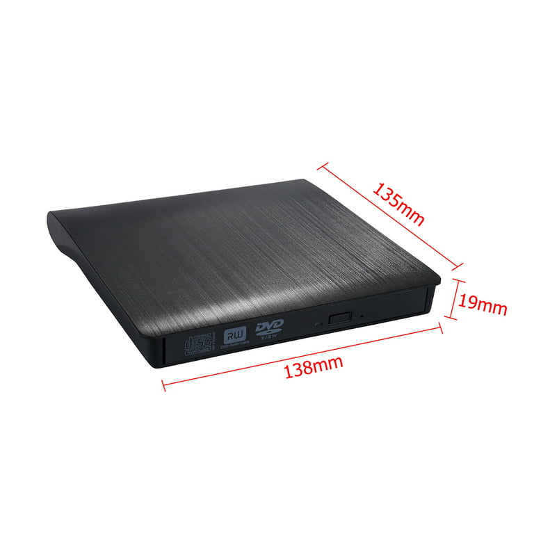 Arrowhead Opaque Andragende External CD DVD Drive for PC Laptop, DVD Player CD Burner USB 3.0 Portable  CD DVD +/-RW External Disk Drive Optical Drive Slim CD DVD ROM Recorder  Writer fits for Mac/Windows/Linux -