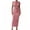 Pink, variant on YUEVORA Sleeveless Maxi Dress for Women, Ruched Bodycon Long Dress with Back Slit, Elegant Fitted Evening Gown and Formal Party Wear for Night Out.