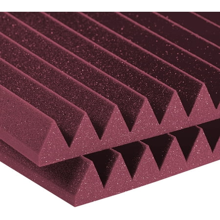 UPC: 0818105007103 | Auralex Acoustics – 2  Studiofoam Wedge 2  x 2  x 2  Acoustic Panels (12 pack) Burgundy