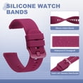 thumbnail image 3 of Correas de reloj de silicona Uxcell de 22 mm de ancho, correas deportivas de liberación rápida para hombres y mujeres, color rojo vino, 3 of 7