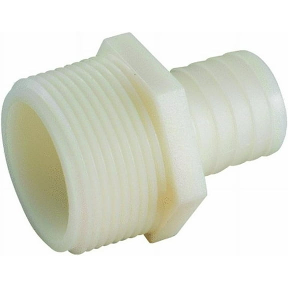 Anderson Metals Corp. Nylon Hose Barb Hose Nipple - 1/2 Id X 1/4 In. Mpt Multicolor