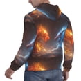 thumbnail image 6 of Fotbe Men's Hoodie with Red And Blue Fire Dragon D Pattern - Kangaroo Pocket Pullover Hooded Sweatshirt, Perfect for Daily Wear, Travel, and Home-Small, 6 of 7