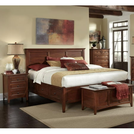 Traditional Queen Storage Bedroom Set 3pcs Wslcb5091 A