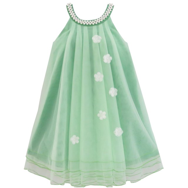 Robe Fille Fleur Robe Dos Nu Perle Fête Mariage Anniversaire 6 Ans
