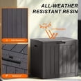 thumbnail image 2 of 31 Gallon Resin Deck Box, Waterproof UV Resistant Outdoor Storage Box for Garden, Indoor, 2 of 6