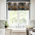 thumbnail image 3 of Curtain Valances for Windows, Deer Standing by a Stream Deep in The Forest Rod Pocket Valance Window Treatments Short Curtains for Kitchen Bathroom Living Room 54 x 18 Inches, 1 Panel, 3 of 6