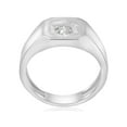 thumbnail image 3 of Mens 1/6ct Diamond Solitaire High Polished Wedding Engagemen Ring White Gold, 3 of 3