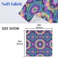 thumbnail image 6 of Iauyy Satin Napkins Set of 1- Neon Star Mandala Pattern DIY Printing Decoration Cloth Napkin- Easy Care for Home/Party, 6 of 8