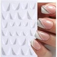 thumbnail image 5 of Pegatinas para decoración de uñas francesas TANGJMXG autoadhesivas 3D 8 hojas, 5 of 5