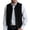 Black, variant on Men Western Faux Suede Vest Stand Collar Sleeveless Button Waistcoat Vintage Cowboy Style Vest with Pockets