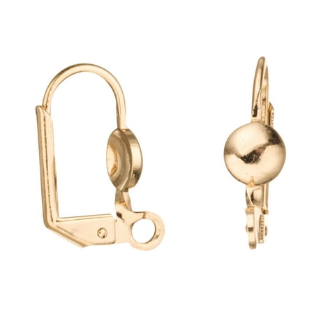 Round Loop Earrings - 20pcs Gold Finished Lever Back Earrings Earwire Findings Round And Loop