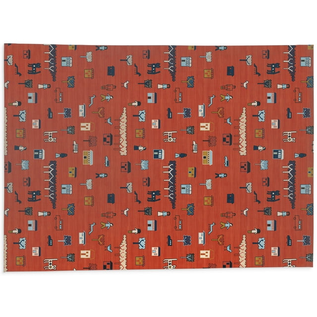 Citta Red Office Mat by Kavka Designs