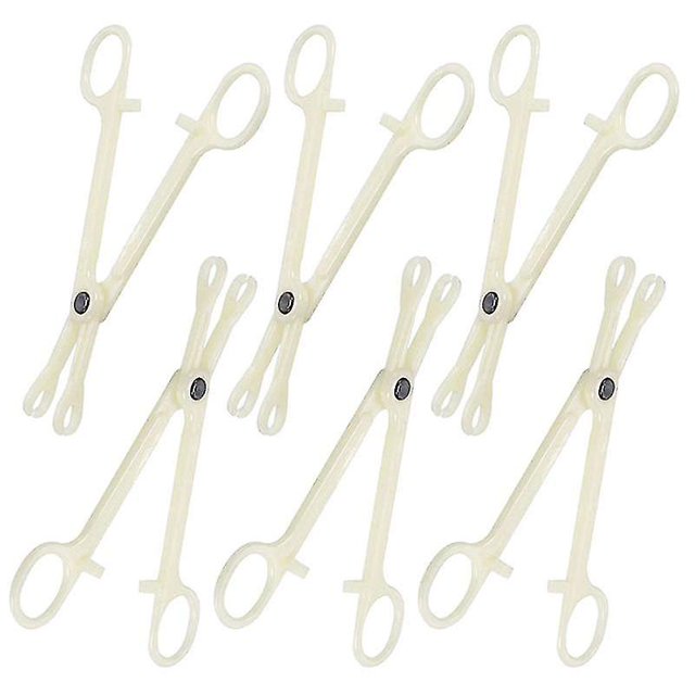 25 pinzas para pinchazos, pinzas para pinchazos con ranuras redondas, pinzas para diafragma, botón para labios