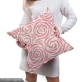 thumbnail image 4 of Ambesonne Rose Fabric by the Yard Upholstery, Abstract Swirl Line Blooms, 2 Yards, Pale Pink and Off White, 4 of 4