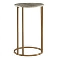 thumbnail image 5 of Linon Priscille Round Accent C-Table, Gold Metal Base with Neutral Capiz Shell Mosaic Seahorse Finish, 5 of 12