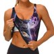 thumbnail image 3 of Balery Purple Moon Cat Sujetadores deportivos con espalda cruzada para mujer, acolchados, sin costuras, de alto impacto, ideales para yoga, gimnasio, entrenamiento y fitness.-XX-Large, 3 of 8
