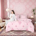 thumbnail image 4 of Erosebridal Pink Aztec Bedding Comforter Set for Girls, Rustic Lodge Cabin Cow Skull Full Bedding Set, Pink Reversible 7pcs, 4 of 6