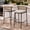 2 beige stools, variant on Crestlive Products Outdoor Bar Stools Set of 2, 29" Bar Height Stackable Modern Patio Bar Chairs with Rattan Back and Metal Frame, for Garden Deck Pool Backyard