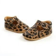 thumbnail image 4 of Newborn Baby Leopard PU Leather Non-slip Soft Sole Toddler Walking Shoes, 4 of 6