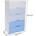 Plastic Drawers Dresser,5 Tier Storage Tower with 5 Drawer and Wheels