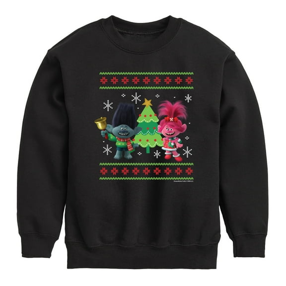 Trolls - Poppy Branch Sweater - Toddler & Youth Crewneck Fleece Sweatshirt