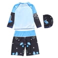 thumbnail image 4 of Gunia Toddler Swimsuit Boy Swimwear Long Sleeve Rash Guard Swim Trunks Upf 50 Sun Boys Bathing Suit For Beach Pool 1-8 Years, 4 of 4
