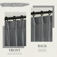 thumbnail image 3 of EcoNesxp Gray Linen Curtains 95" Length 2 Piece Set Dark Gray Light Filtering Country Modern Neutral Living Room Back Pull Pinch Pleat Curtains 95" Length Inch Length 2 Piece Set, 3 of 5