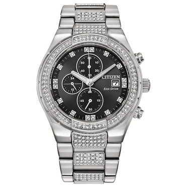 Citizen Men's Eco-Drive Crystal Accented Chronograph Stainless Steel Watch - CA0750-53E