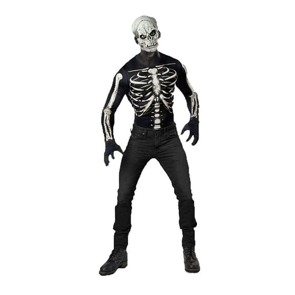 InCharacter Costumes Skeleton Horror Bones Reaper Instant Men's Fancy-Dress Costume for Adult, S-M
