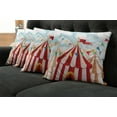 thumbnail image 5 of Ambesonne Circus Throw Pillow Cover 4 Pack, Circus Cloudy Sun Sky, 20", Blue White Red, 5 of 5