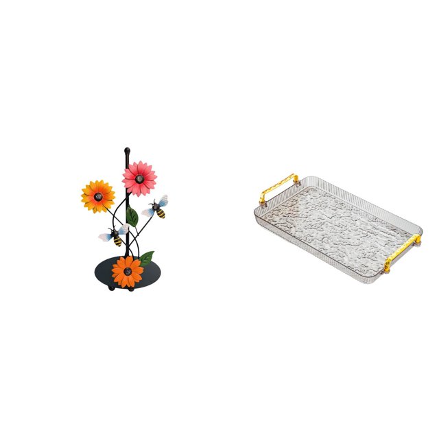Soporte de papel higiénico,Soporte para toallas de papel de encimera,Soportes para rollos de cocina,toallas de papel de pie,Bandeja para servir,Bandeja rectangular para servir en la cocina con