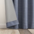thumbnail image 3 of Sun Zero Sylvan Slub Stripe Thermal Blackout Rod Pocket Curtain Panel, 40"x63", Denim, 3 of 6