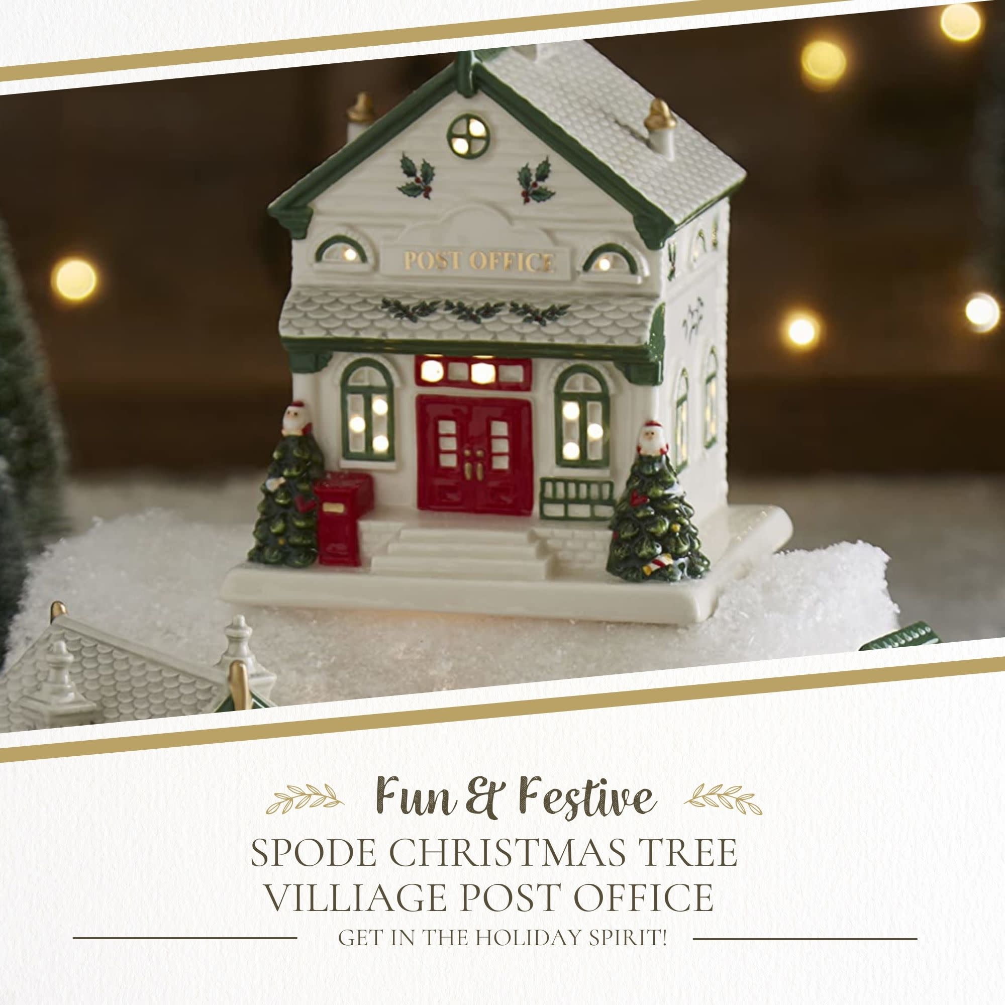 Spode Ceramic Christmas Village Post Office Figurine - Home Decor