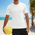 thumbnail image 2 of Razzly Men T Shirts Men’s Swim Shirt Short Sleeve UPF 50+ Sun Shirt Rash Guard Athletic Quick Drying T-Shirts for Outdoor Sports Activities(White,3XL), 2 of 4
