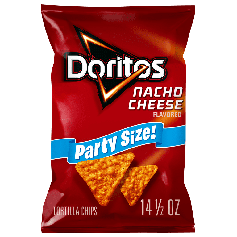 Doritos Flavorful Nacho Cheese Tortilla Chips, Groceries Snack
