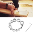 thumbnail image 4 of Juego de 12 brocas de tope de profundidad de acero inoxidable de 3 a 16 mm, anillo de límite de perforación, 4 of 7