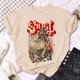 thumbnail image 3 of Camiseta de banda fantasma para mujer, camisetas divertidas de cómic, ropa de calle japonesa, manga, 3 of 4
