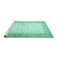 thumbnail image 2 of Ahgly Company Machine Washable Indoor Round Persian Turquoise Blue Traditional Area Rugs, 8' Round, 2 of 4
