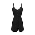thumbnail image 5 of GZWYHT Rompers for Women Overalls for Women Girls Romper Strappy Sleeveless Tie Front Jumpsuit With Pockets Lounge Sets for Women Casual Jumpsuits for Women Black S, 5 of 5