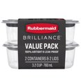 thumbnail image 4 of (4 pack) Rubbermaid 3.2 Cup Brilliance Stain-Proof Food Storage Container, Set of 2, 4 of 10