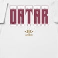 thumbnail image 2 of Umbro Men's Qatar Stacked Soccer T Shirt (White, S-XXXL), 2 of 4