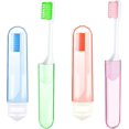 thumbnail image 1 of HSHDLDF 4 Pcs Portable Toothbrush Set Travel Folding Toothbrush Mini Toothbrush Small Portable Toothbrush Firm Toothbrushes Foldable Toothbrushes Camping Toothbrush For Camping Traveling Adults Kids, 1 of 7