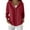 Red, variant on Breezora Women's Button Front Hooded Knit Cardigan Long Sleeve Comfortable Open Front Jacket L Size Blue
