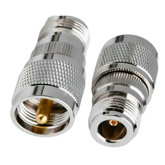 2PCS UHF PL-259 PL259 Male Plug to N Female Jack Straight RF Connector Adapter-