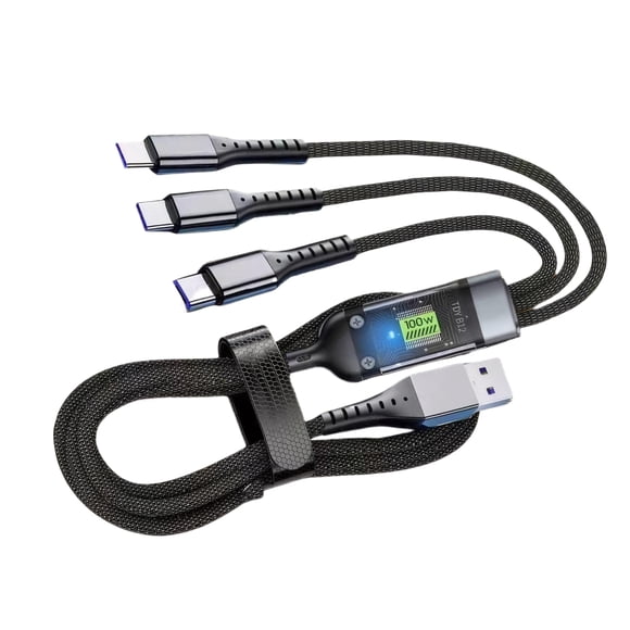 Cargador Sidaley 100W Transparente Carga Rápida Triple 100W