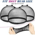 thumbnail image 2 of BlinkLLX 50 Pcs Mesh Net Stocking Wig Cap Stretchy Nylon Liner Weaving Close End Fishnet Wig Cap for Women Men, 2 of 7